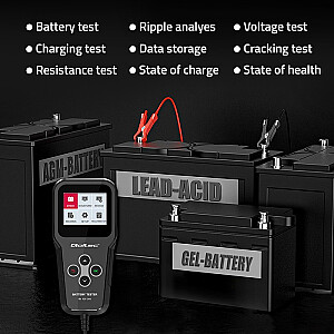 Digitālais akumulatoru testers 3in1 ar LCD | 6V | 12V | 24V | 30Ah-200Ah 