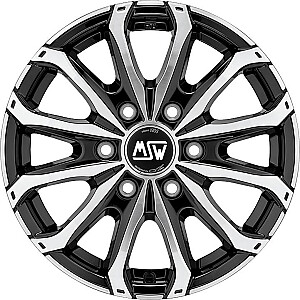 MSW 48 Van 6 Holes Gloss Black Full Polished 6,5x16 6x120 ET50 CB74,5 60° 1350 kg W19341003T56 MSW