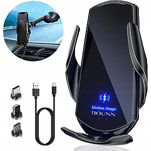 Bounn Bounn bezvadu lādētājs automašīnai 15W | melns
