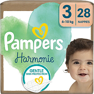 Подгузники Pampers Harmonie для детей, размер 3, 6кг-10кг, 28 шт.