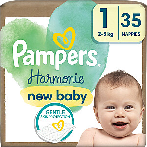 Подгузники Pampers Harmonie для младенцев, размер 1, 2-5 кг, 35 шт.