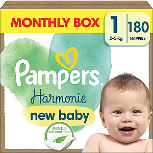 Подгузники Pampers Harmonie, размер 1, 2-5 кг, 180 шт.