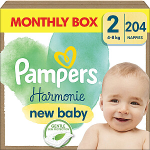 Подгузники Pampers Harmonie, размер 2, 4-8 кг, 204 шт.