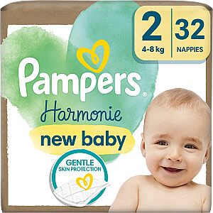 Подгузники Pampers Harmonie для детей, размер 2, 4кг-8кг, 32 шт.