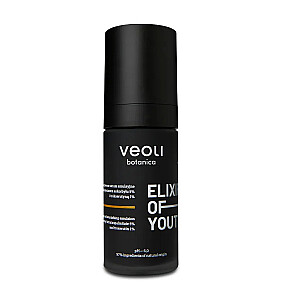 VEOLI BOTANICA Elixir Of Youth izgaismošs un barojošs emulsijas serums ar tetraizopalmityna askorbīnskābi 5% un trokserutīnu 1% 30ml