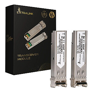 SFP modulis 1.25G 2-pakā 1.25Gbps, LC/UPC, 850nm, 550m, multi mode, DOM 