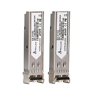 SFP Модуль 1.25G 2-pack 1.25Gbps, LC/UPC, 850nm, 550m, многомодовый, DOM 