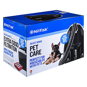 Nilfisk Select Pet Care putekļu sūcējs putekļu cilindrs 3.1 l 650 W putekļu soma melns