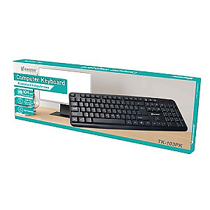 Vakoss TK-103PK tastatūra USB melna