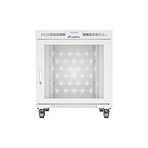 Установка стоечного шкафа 19 дюймов 15U 800x1000 с перфорированной дверью серый (плоская упаковка)