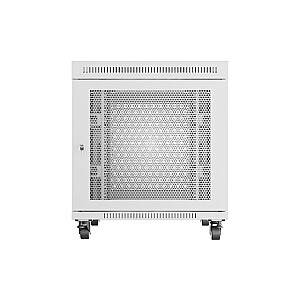 Установка стоечного шкафа 19 дюймов 15U 800x1000 с перфорированной дверью серый (плоская упаковка)