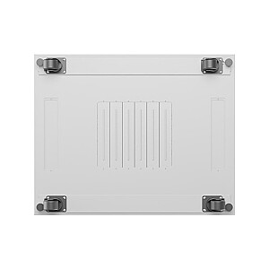 Установка стоечного шкафа 19 дюймов 15U 800x1000 с перфорированной дверью серый (плоская упаковка)