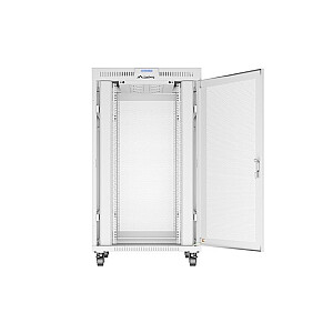 19-дюймовый 27U стоечный шкаф для установки 800x1000 с перфорированными дверями серый (плоская упаковка)