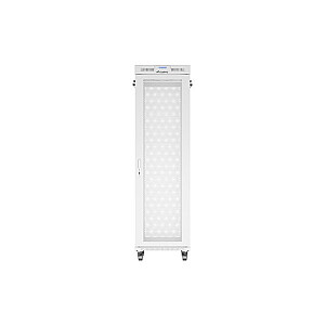 Установка стоечного шкафа 19 дюймов 42U 600x800 с перфорированными дверями LCD серый (плоская упаковка)
