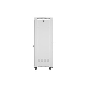 Установка стоечного шкафа 19 дюймов 42U 600x800 с перфорированными дверями LCD серый (плоская упаковка)
