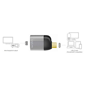 USB Type-C адаптер, на mini DB/F, 8K