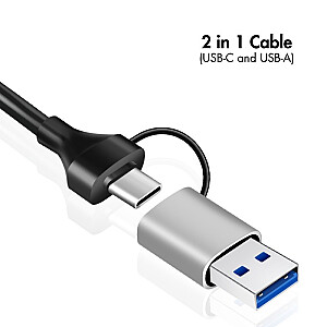 USB-A/-C uz 2.5G Ethernet adapteri, pelēks