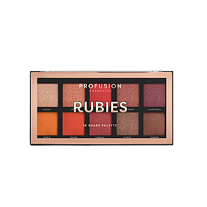 PROFUSION Eyeshadow Palette - 10 Rubīnu ēnu palete