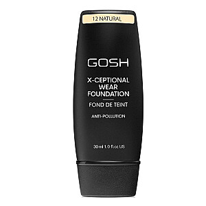 GOSH X-Ceptional Wear Foundation Ilgnoturīgs grims 12 Natural 30 ml