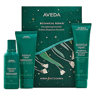 AVEDA SET Botanical Repair Shampoo укрепляющий шампунь для волос 100ml + Botanical Repair Strengthening Conditioner кондиционер для волос 100ml + Botanical Repair Strengthening Leave-In Treatment укрепляющая несмываемая процедура для волос 100ml