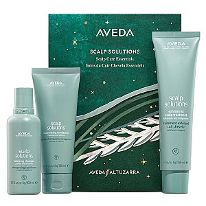 AVEDA SET Scalp Solutions Balancing Shampoo šampūns matu 100ml + Replenishing Conditioner matu kondicionieris 100ml + Exfoliating Scalp Treatment eksfoliējoša ārstēšana galvas ādai 150ml