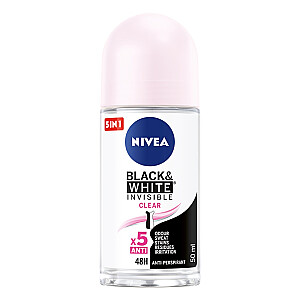 NIVEA Invisible Black&amp;White pretsviedru līdzeklis ar eļļas krāsu 48H Clear 50 ml