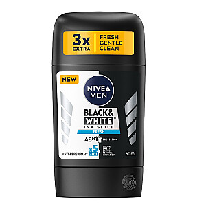 NIVEA Men Black&amp;White Invisible Fresh антиперспирант w sztyfcie 50 мл