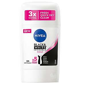 NIVEA Black&amp;White Invisible Clear pretsviedru līdzeklis ar iedarbību 50 ml