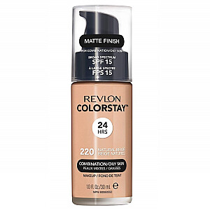 REVLON ColorStay With Pump Makeup Kombinētai/Taukainai ādai SPF15 tonālais krēms kombinētai un taukainai ādai 220 Natural Beige 30ml