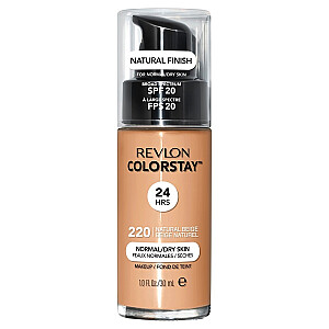 REVLON ColorStay With Pump Makeup Normal/Dry Skin SPF20 tonālais krēms normālai un sausai ādai 220 Natural Beige 30ml