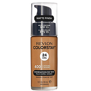 REVLON ColorStay With Pump Makeup Foundation kombinētai un taukainai ādai SPF15 kombinētai un taukainai ādai 400 Karamele 30 ml