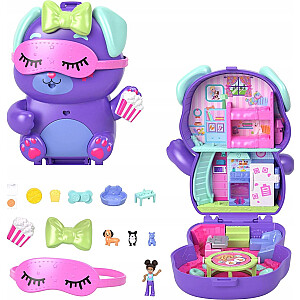 Polly Pocket - Песчаная пижамная вечеринка Компактный набор + кукла + аксессуары JCR38/JFG56