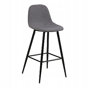 Bāra krēsls WILMA 43.5x48.5xH91cm melns/pelēks H000017077