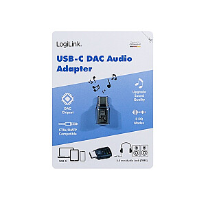 USB-C/M uz 3.5mm/F audio adapteris, DAC, EQ