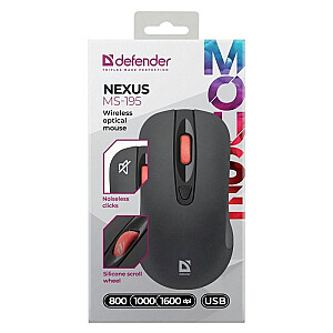 MOUSE DEFENDER NEXUS MS-195 RF SILENT BLACK