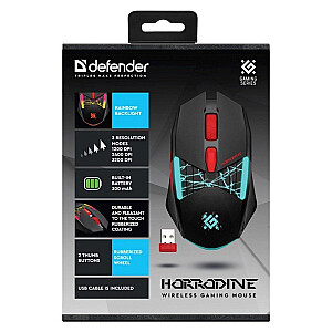 MOUSE DEFENDER GM-126 TISA RF+BT OPTIC 1600dpi 6P ЧЕРНЫЙ