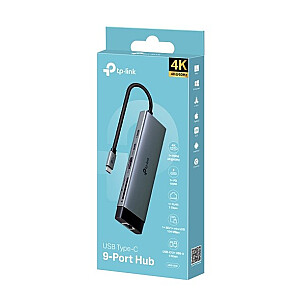 Хаб TP-LINK UH9120C 3xUSB-A 3.0, 1xUSB-C 3.0, 1xUSB-C PD, HDMI 4K, RJ45 GE, SD, microSD