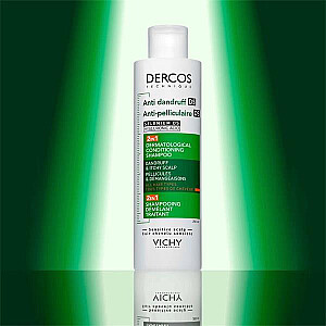 VICHY Dercos Anti-Dandruff Shampoo 2w1 šampūns pret blaugznām ar kondicionieri matiem 200ml