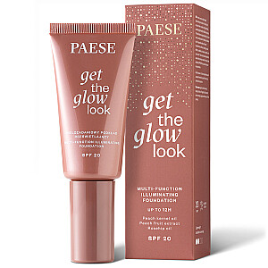 PAESE Get The Glow Look daudzfunkcionāls izgaismojošs tonālais krēms 1N Light Beige 30ml