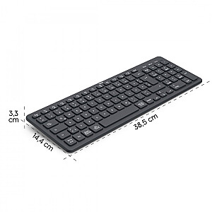 WK-300 Bezvadu Tastatūra Melna