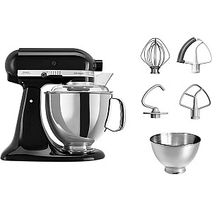 Миксер KitchenAid 5KSM175PSEOB стационарный миксер 300 Вт черный, нержавеющая сталь