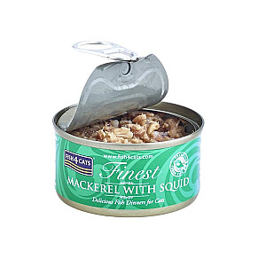 FISH4CATS Mackerel ar kalmāriem - mitrā kaķu barība - 70g