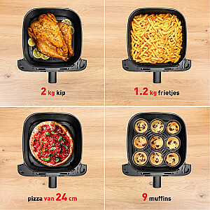 Фритюрница Tefal Easy Fry Mega EY855D10 Однокомпонентная 7.5 Л Настольная 2020 В Горячий воздух фритюрница Черный, Нержавеющая сталь