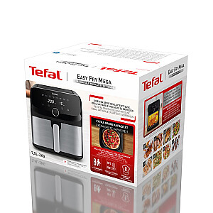 Фритюрница Tefal Easy Fry Mega EY855D10 Однокомпонентная 7.5 Л Настольная 2020 В Горячий воздух фритюрница Черный, Нержавеющая сталь