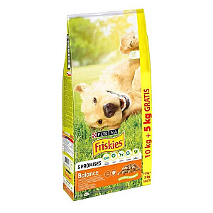 PURINA FRISKIES BALANCE Собака Курица и Овощи 10+5кг