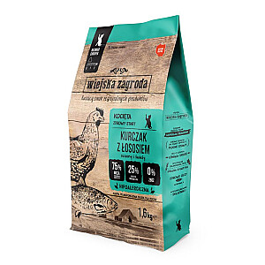 WIEJSKA ZAGRODA Kittens Chicken with salmon - sausais kaķu ēdiens - 5kg