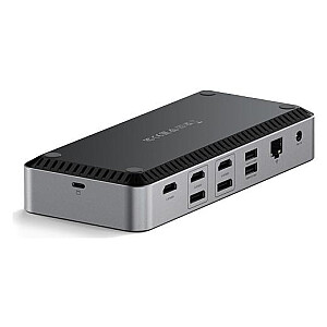 Satechi Triple 4K Display (Mac/Windows OS) | 2x DP 1.4 4K/60 Hz | 3x HDMI 2.0 4K60 Hz | USB 3.1 | USB-C 3.1 | 2x USB 3.0 | USB-C 3.0 | RJ-45