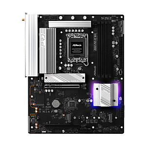 ASRock B860 PRO RS WIFI | Procesora ģimene Intel | Procesora ligzda LGA1851 | DDR5 | Atbalstītās cietā diska interfeisa SATA, M.2 | SATA savienotāju skaits 4