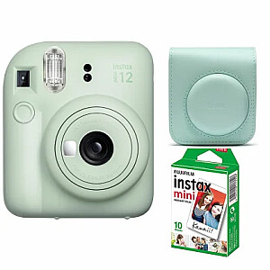 Instax Mini 12 Мятный Зеленый + 10 пленок + чехол