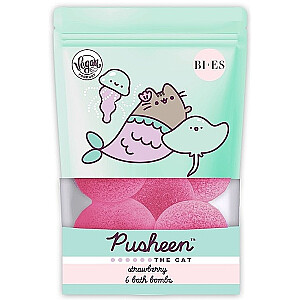 PUSHEEN vannas burbuļi musējošās bumbas arbūzs un zemeņu 6x50g